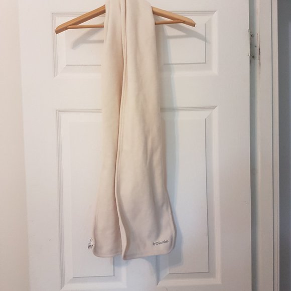 COLUMBIA Unisex One Size Scarf Cream Winter Fleece - Picture 7 of 10